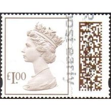 2022 Machin £1-00p Value. M22L QR Code. From Counter Sheet Fine Usedl Off Paper