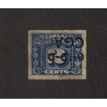 FX98 - #CGA, March 1936 (Tobacco Overprint) - Canada Excise Tax Revenue Stamp