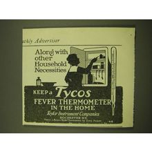 1918 Taylor Instrument Tycos Fever Thermometer Ad - Along with other household
