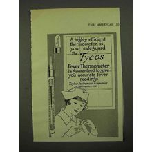 1918 Taylor Instrument Tycos Fever Thermometer Ad - Safeguard