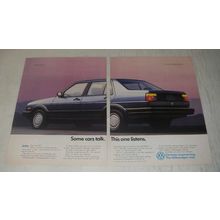1989 Volkswagen Jetta Ad - Some cars talk. This one listens