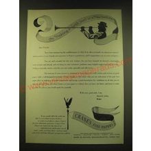 1950 Crane's Fine Papers Ad - On making a good start in a new venture