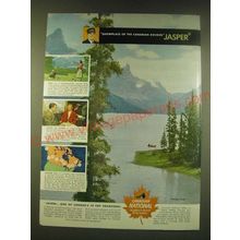 1950 Canadian National Ad - Showplace of the Canadian Rockies Jasper
