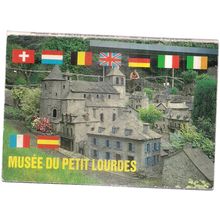 MUSEE DU PETIT LOURDES, LOURDES in minature FRANCE 14 X vintage postcard strip