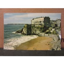 CASTLE SANDS, TENBY, WALES used postcard 1966 pm =