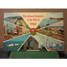 multiview, THE SEVEN WONDERS OF THE ISLE OF WIGHT. unused postcard by Nigh