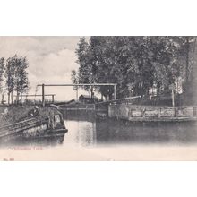Geldeston Lock Fisherman Warming Sign Norfolk Old Postcard