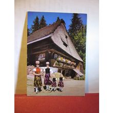 YOUNG GIRLS, SCHWARZWALD, BLACK FOREST, GERMANY, unused postcard =