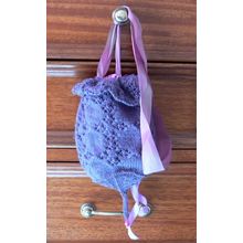 Knitting Pattern The Lavender Seller's Bag Pixie Victorian Lilac Lace Silk 4ply
