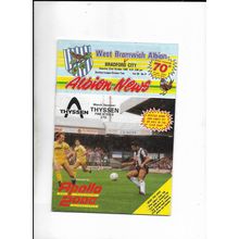 WEST BROMWICH ALBION V BRADFORD CITY 22/10/1988 DIVISION 2 (BS1)