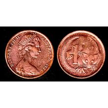 Australia One Cent 1984 Used Coin Possum Queen Elizabeth II 1c QE II mm
