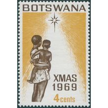 Botswana 1969 4c yellow & chocolate Christmas SG258 MNH