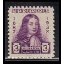 724 3c William Penn Fine MNH O3429
