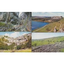 Malham Cove Gordale Scar Limestone Pavement Yorkshire 4x Postcard