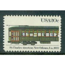 2062 20c Saint Charles Streetcar Fine MNH MA0924