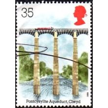 1989 Industrial Archeology, 35p Value, Pontcysyllte Viaduct, Clwyd. Pen Cancel