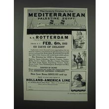 1931 Holland-America Line Cruise Ad - Mediterranean