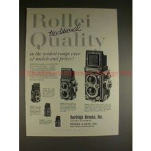 1957 Rollei Rolleiflex & Rolleicord Camera Ad - Quality