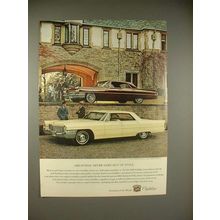 1965 Cadillac Car Ad w/ 1963 Sedan de Ville!