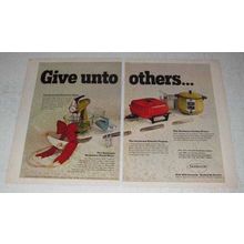 1970 Sunbeam Ad - Mixmaster Mixer, Electric Frypan