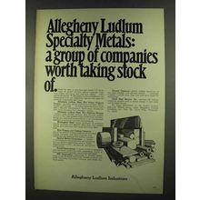 1972 Allegheny Ludlum Ad - Specialty Metals