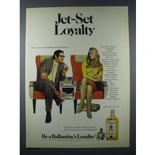 1972 Ballantine's Scotch Ad - Jet-Set Loyalty