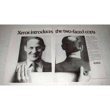 1972 Xerox 4000 Copier Ad - Two-Faced Copy