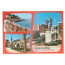 LLORET DE MAR, Costa Brava, Spain used postcard multi view 1975 postmark =