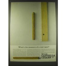 1965 Wills Castella Cigars Ad - What's the measure of a real cigar?