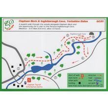 Clapham Back Yorkshire Rambling Ramblers Rare Map Card
