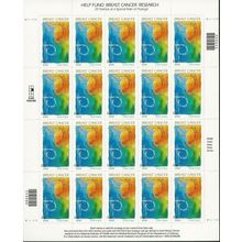 Breast Cancer Research Sheet of 20 Semi-Postal - Postage Stamps Scott B1
