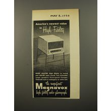 1954 Magnavox Music Master Radio-Phonograph Ad - America's newest value