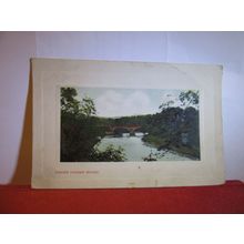LOWER HODDER BRIDGE, LANCASHIRE. used antique postcard 1908 pm #