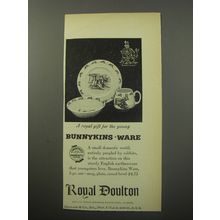 1955 Royal Doulton Bunnykins Ware Ad - A royal gift for the young