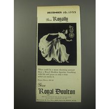 1955 Royal Doulton Gypsy Dance Porcelain Figurine Ad - Give Royally