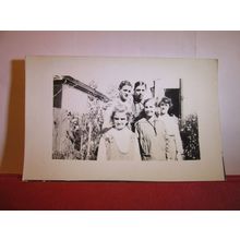 FAMILY GROUP antique portrait photograph postcard from CANADA #