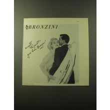1960 Bronzini Fashion Ad - Accept the yacht - give him Bronzini