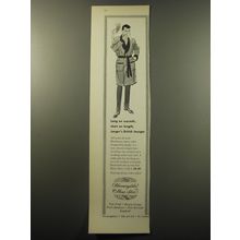 1960 Bloomingdale's Jaeger Robe Ad - Long on warmth, short on length