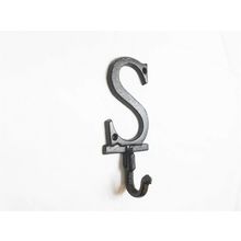 Pack Of 2] Cast Iron Letter S Alphabet Wall Hook 6""