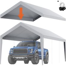 VEVOR Carport Replacement Canopy Cover 10 X 20 Ft, Garage Top Tent Shelter Tarp