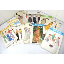 LOT of 10 Simplicity Vogue Kwik Sew Patterns Women's Fashion Dress Bell Bottoms