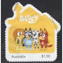 2024: KIDS' SHOWTIME GREATS, BLUEY, USED SELF-ADHESIVE MYSTAMP. 052