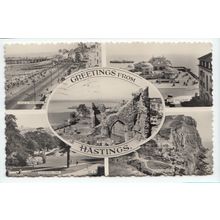 Multiview of Hastings East Sussex 1961 RP Postcard 6807