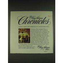 1985 Hay-Adams Hotel Ad - The Hay-Adams Chronicles No.1