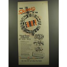 1953 European Travel Commission Ad - The swing is to Europe