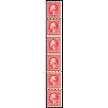 442, Mint NH 2¢ Coil Line Strip of Six Stamps CV $240 *..* Stuart Katz