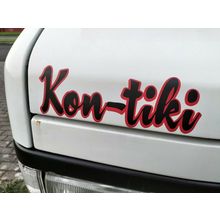 Talbot Express Motorhome Swift Kon-Tiki Decal, Bonnet Decal Dark Red / Black