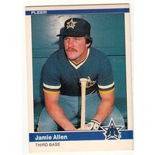 1984 Fleer Jamie Allen baseball rookie card #604 - RC - Mariners