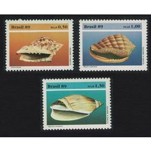 Brazil Molluscs 3v 1989 MNH SG#2382-2384