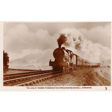 LMS Train to St Pancreas Manchester Bakewell Old Postcard